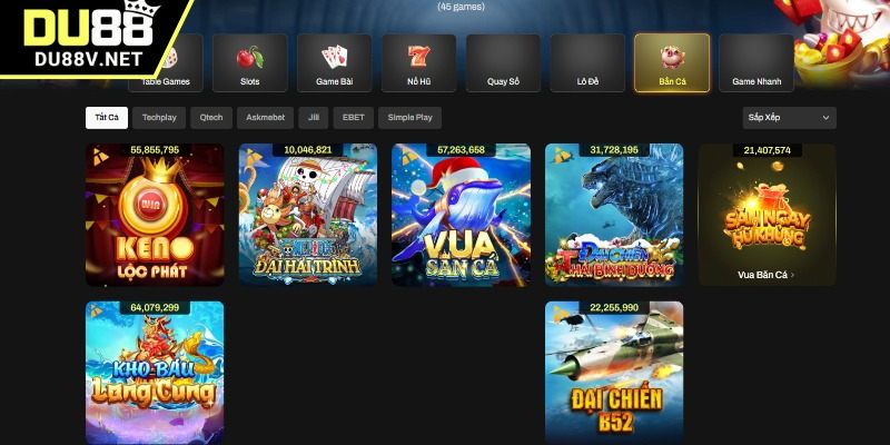 Ưu điểm của chuyên mục bắn cá DU88